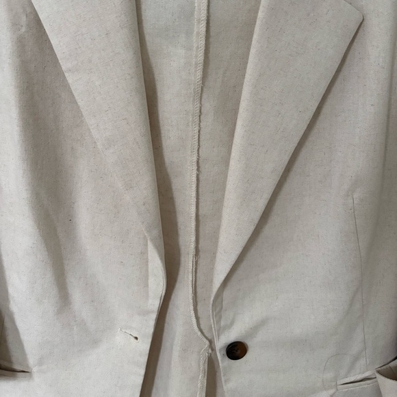Linen 3/4 Sleeve Blazer - Picture 2 of 3